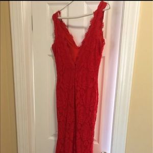 Lace Red Mermaid Dress